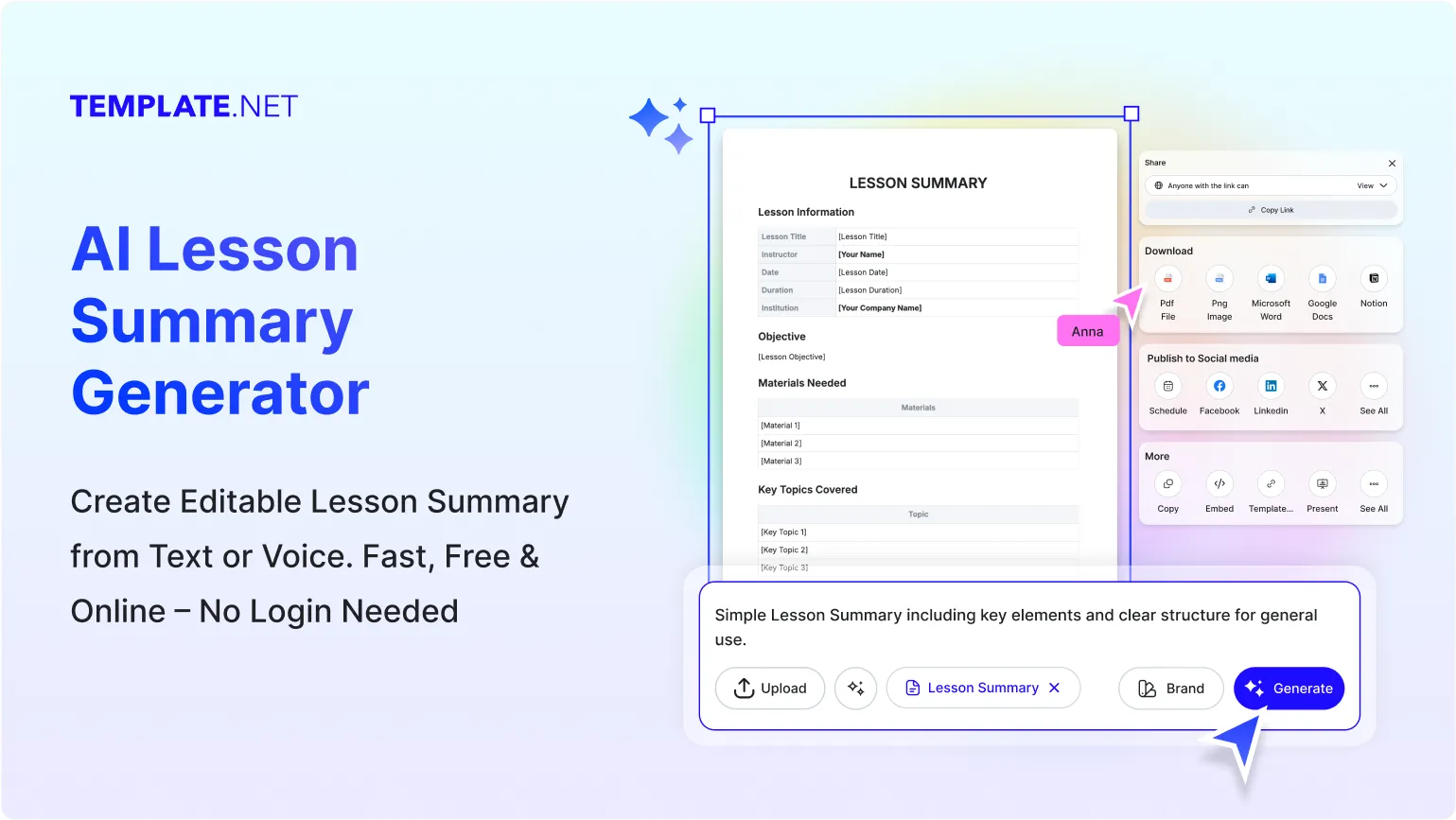 Free AI Lesson Summary Generator, Free Lesson Summarizer Online
